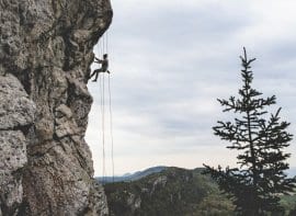 safety of outdoor adventures - rock climbing