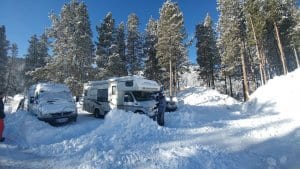 RV Parking at Winter Park ski resort