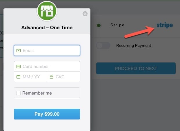 Secure payment example 
