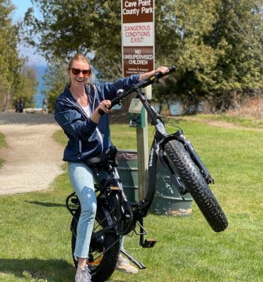 Cave-point-county-park-electric-bike-rental