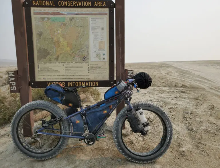 bikepacking bike in northern nevada black rock desert