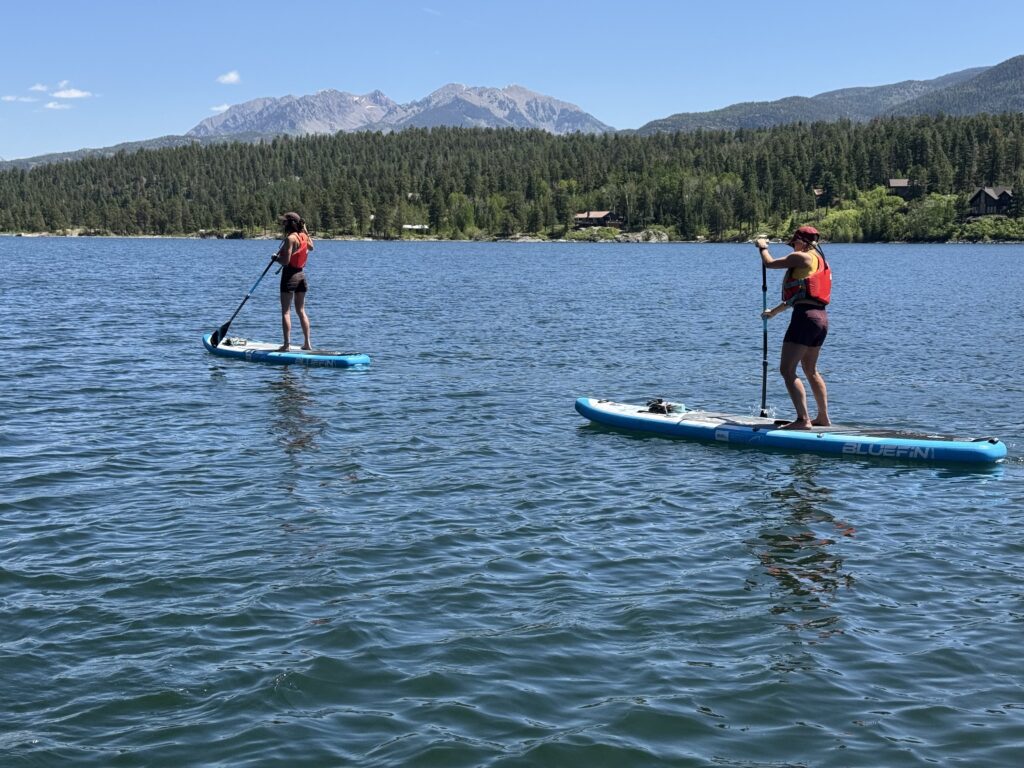 group paddleboarding electra lake durango