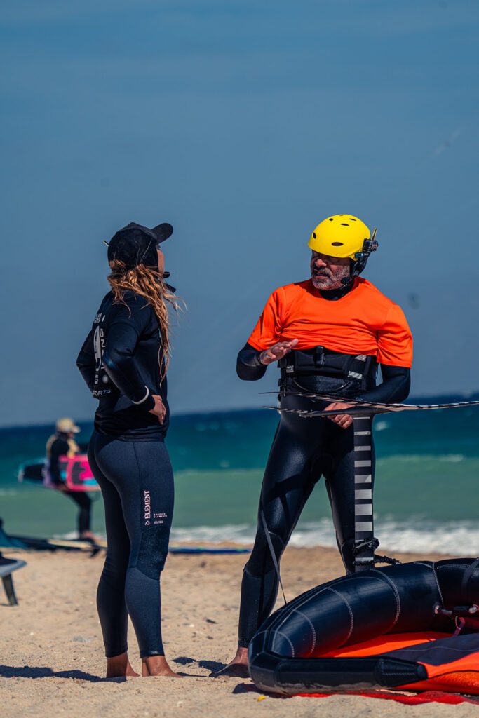 Man receiving a lessons from Baja Wing