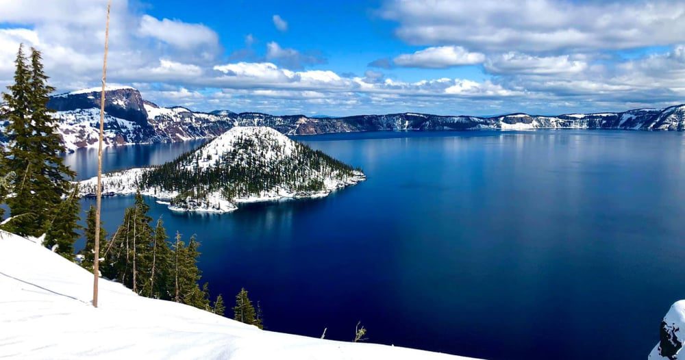 Crater Lake National Park in Winter