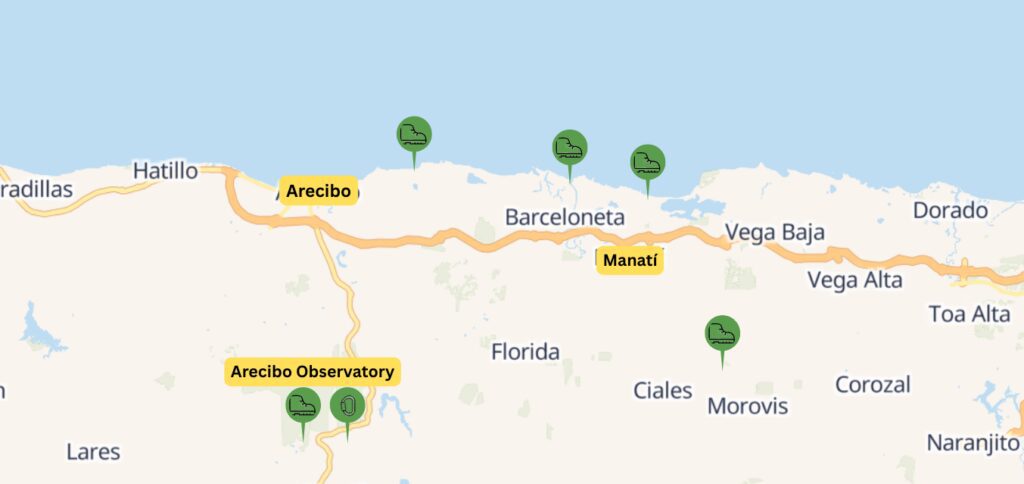 north coast puerto rico map