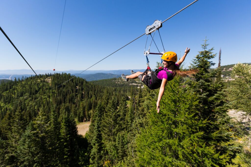 Ziplining Whitefish Mountain Resort