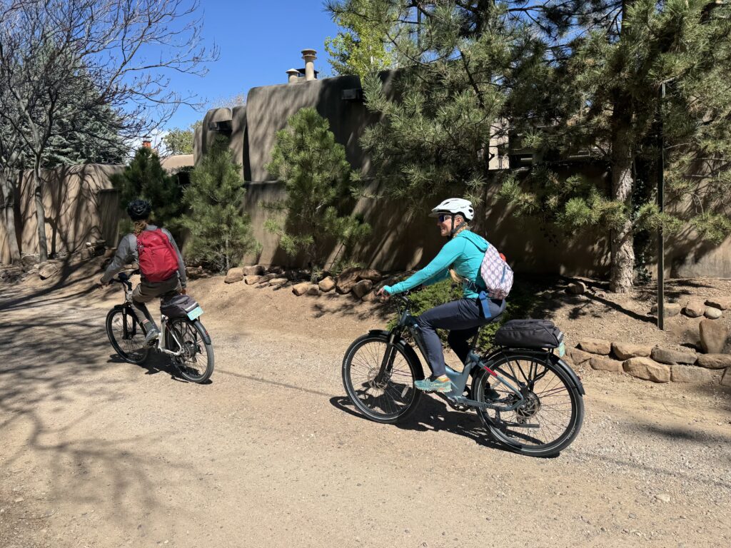 Bicyclists on tour in santa fe