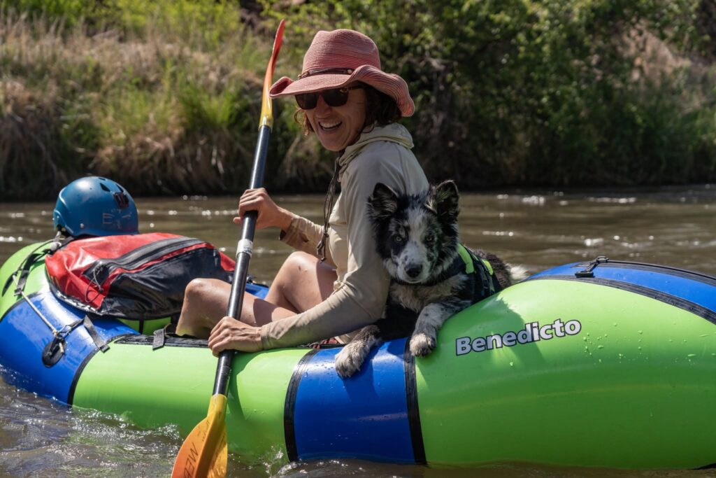 packrafting with dogs